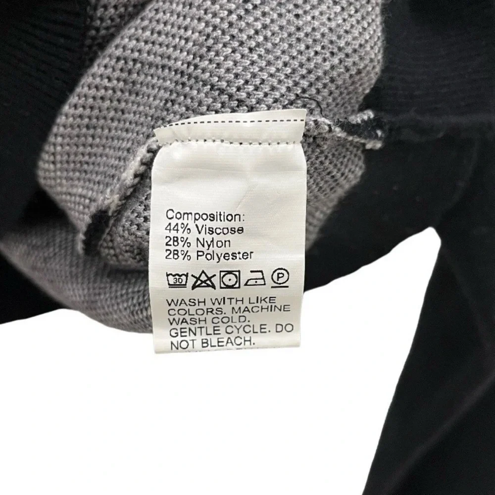 Shein Womens S Argyle Sweater Drop Shoulder Gray Black - Picture 8 of 8